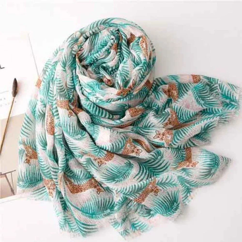 Ladies Lovely Tropical Scarf  - Picture 4 of 5